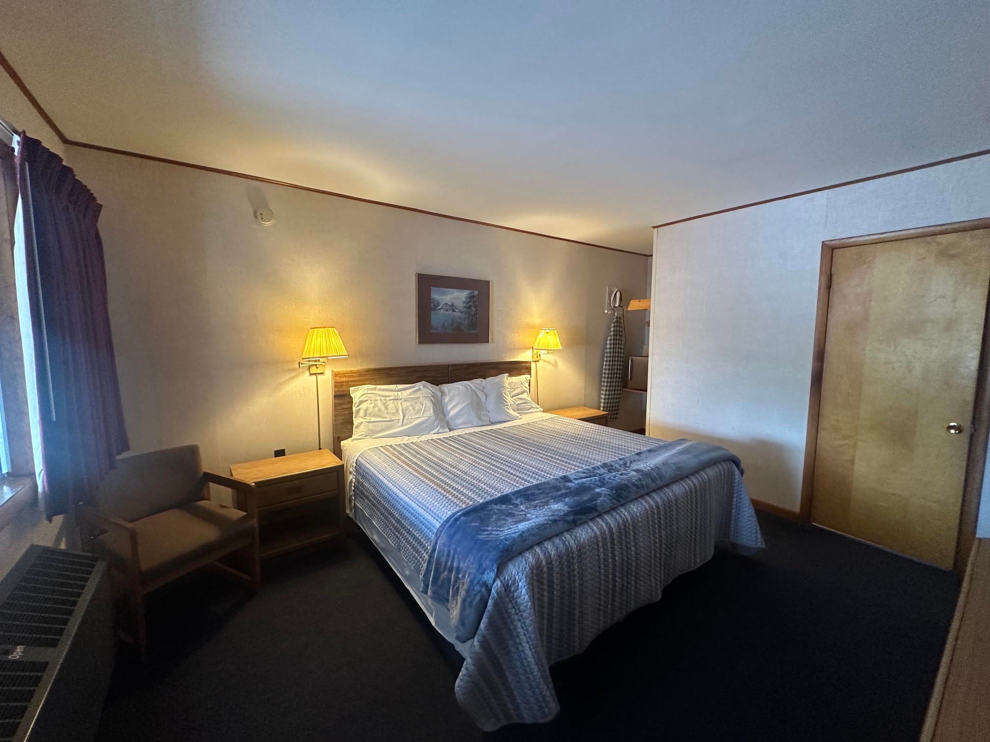 King guest room at Alpine Lodge in Davis, West Virginia